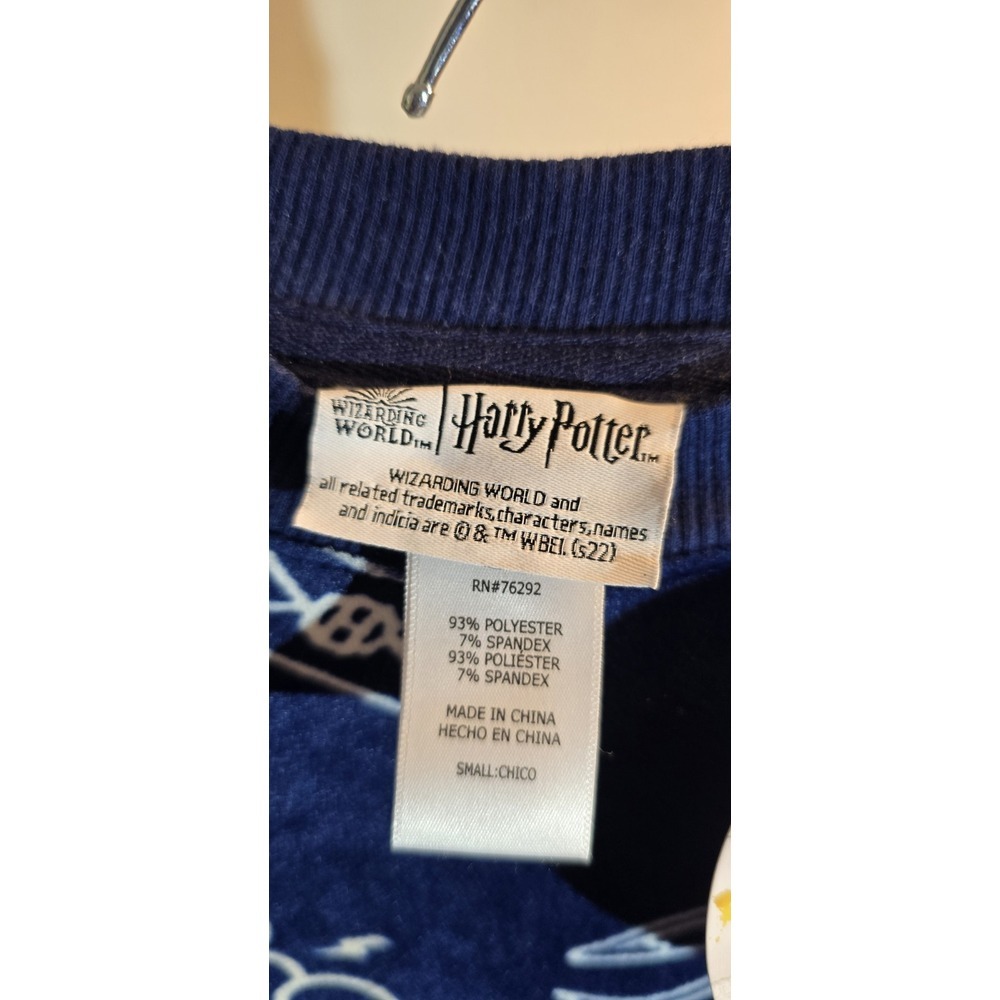 NWT Harry Potter Womem's Wizarding World2 PC Pajama Set S Blue Stretch Fleece - Picture 4 of 4